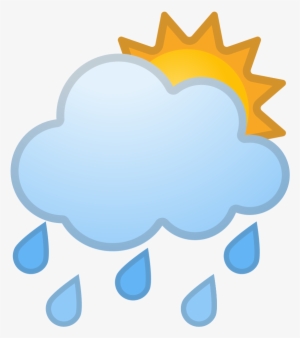 Sun Behind Rain Cloud Icon - Cloud And Rain Transparent Icon