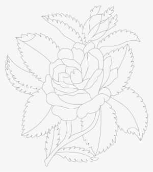 Free Rose Clipart, Animations And Vectors Clipart Black - Line Art