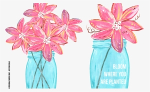 Png Library Stock Paper Drawing Clip Art Transprent - Flowers In A Mason Jar Clip Art