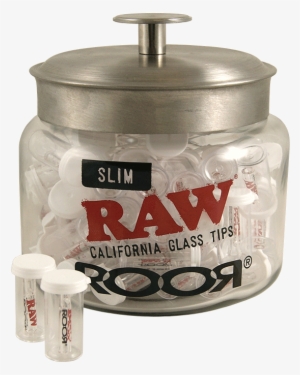 Raw Roor Glass Tips Slim Jar - Raw Papers