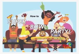 How To Super Bowl Party - Friends Watching Tv Cartoon