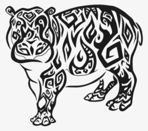 Washer Necklace/pendant: Hippo