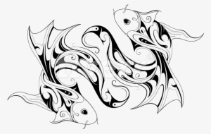 Design A Tribal Tattoo And Ornamental Prints - Tribal Koi Design