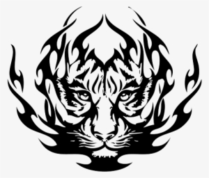 Clip Freeuse Download Tattoo Clipart - Tribal Tiger Tattoo Design