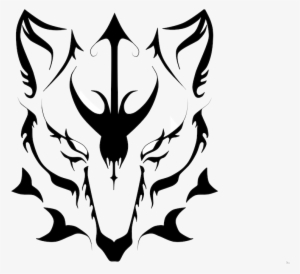 Wolf Face Tribal Tattoo