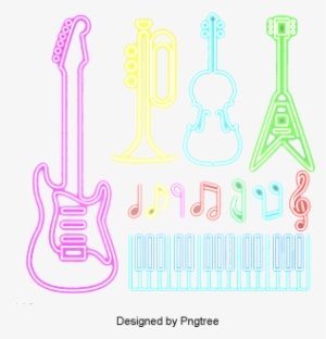Colorful Neon Fluorescent Instrument Pattern, Musical - Showcase Tome 1 : Les Trois Coups (ebook) - Raveleau