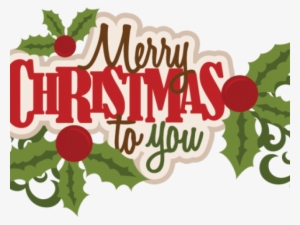 Merry Christmas Clipart Transparent Background - Transparent Background Christmas Clip Art