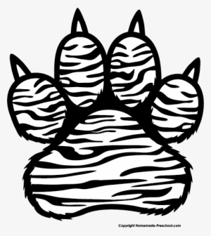Free Paw Prints Clipart - White Tiger Paw Print
