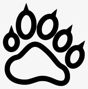 Pawprint Svg Tiger - Cat Paw Icon Transparent