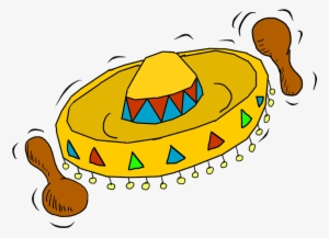 Sombrero, Hat, Mexican Hat, Mexico, Straw Hat, Maraca - Chapeu Mexicano Desenho Png