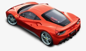 Red Ferrari Top View Car Png Image - Ferrari 488 Gtb Top