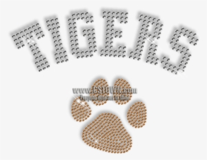 Custom Best Cheap Orange Tiger Paw Rhinestone Iron - Motif