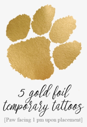 Tiger Paw Inspired Temporary Tattoo - Anson High School Logo