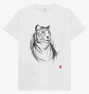 White Watercolour Tiger T-shirt - Toy Tonics T Shirt