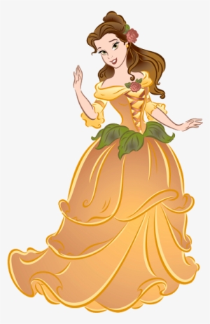 Disney Princesses Clipart Flower - Disney Princess Belle Yellow