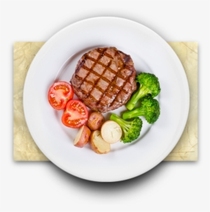 Western Food Png - Food Plate Top View Png