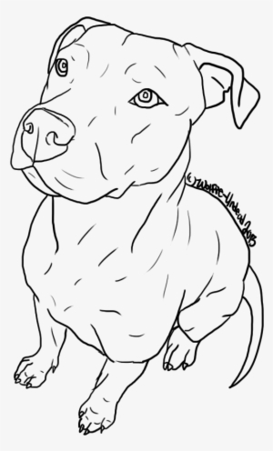 Pitbull Drawing Kawaii - Pit Bull Terrier Drawing