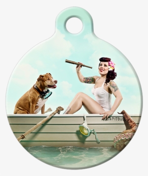 Dog Tag - S - O - S - Pitbull Dog Tag Featuring Little - Pit Bull