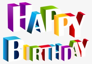 Happy Birthday Png Text 3d Art Free - 3d Happy Birthday Png