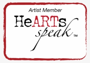 Artist Badge - Hearts Speak Sticker (rectangle)