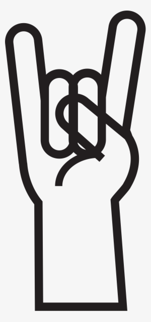 Open - Wall Sticker Rock Hand Sign