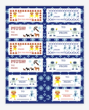 Christmas Gift Tags Sticker/decal Sheet - Sticker
