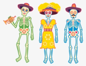 3 Day Of The Dead Skeletons - El Dia De Los Muertos Skeletons