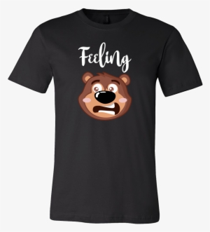 Funny Cartoon Feeling Shocked Face Feeling Mood T-shirt - Black T Shirt