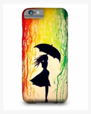 Art Rain Mobile Case - Simple Rainy Day Painting