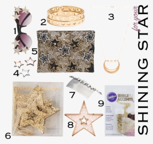 For Your Shining Star - Edible Glitter .04oz - Gold Stars