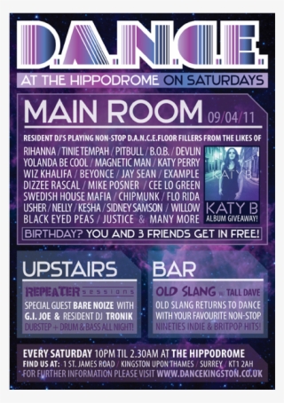 D - A - N - C - E - Saturday 9th April At The Hippodrome - Katy B On A Mission