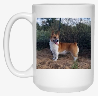 White Corgi Mug - Blue Lives Matter Duty Honor Courage Police Officers