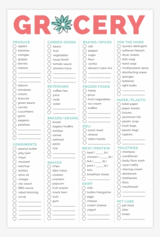 Grocery List Planning Pad 6 X 9 Store Shopping And - Grocery List