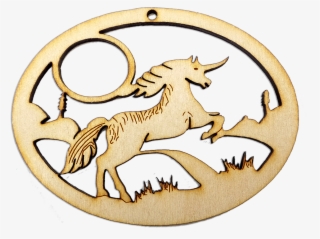 Personalized Unicorn Ornament - Circle