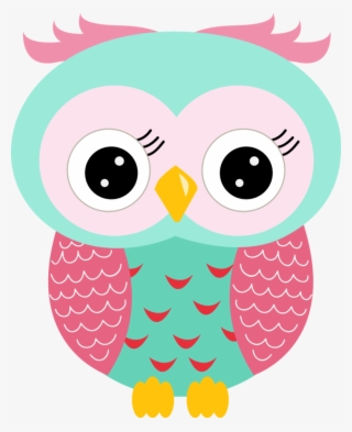 Coruja Rosa E Azul - Pink And Teal Owl