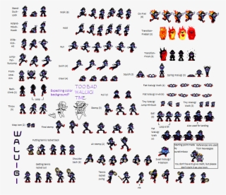 Psycho Waluigi Sprite Sheet