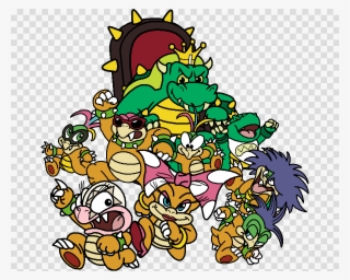 Koopa Kids Clipart Bowser Super Mario World Yoshi - King Koopa And The ...