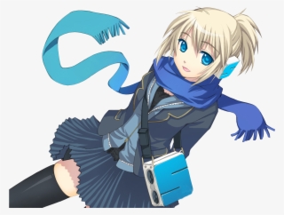 Anime Vector Art - Anime Blonde Girl School