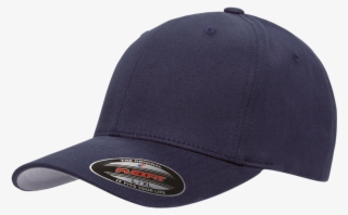 Flexfit Brushed Twill Cap - Custom Flexfit Navy Brushed 6-panel Cap