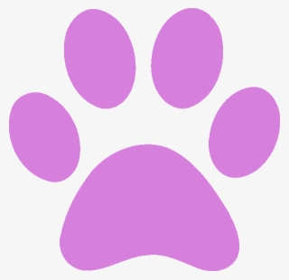 Finding A Home - Purple Paw Print Clipart