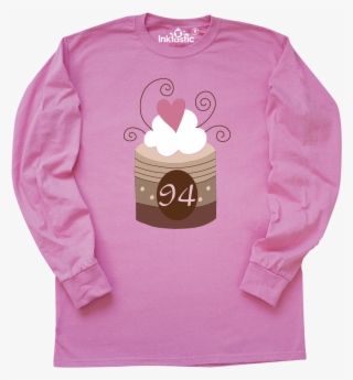 94th Birthday Cupcake Long Sleeve T-shirt Azalea $24 - Inktastic 100th Birthday Party Candles Long Sleeve