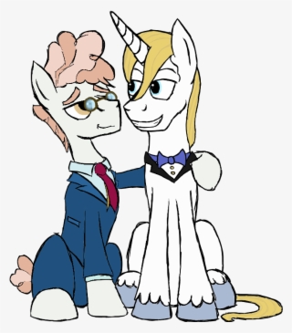 Rexlupin, Colored, Crack Shipping, Gay, Grin, Hug, - Prince Blueblood