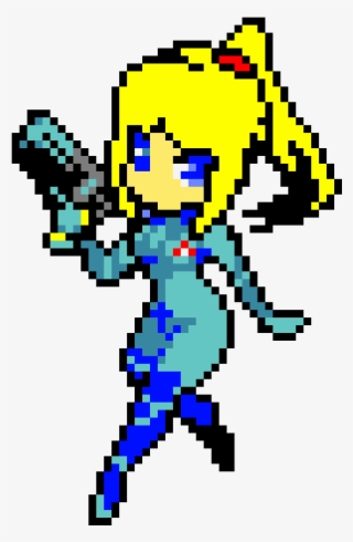 Samus - Anime Easy Pixel Art