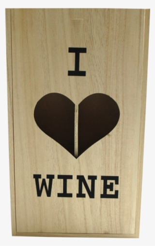 Wine Box, Wood, 2 Bottles , Incl - Love