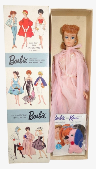 Vintage 1960's Barbie Dressed Doll Nitey Negligee Rare - Mattel Let's Play Barbietm Doll - Redhead