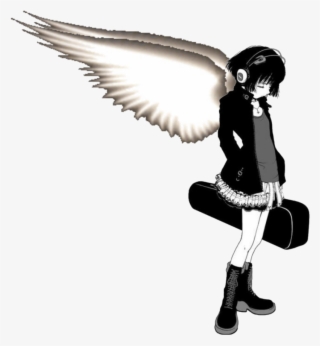 Angel - Anime Girl Wearing Headphones
