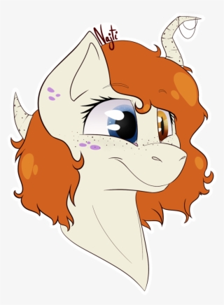 Najti, Blue Eyes, Bust, Commission, Cute, Derpibooru - Cartoon