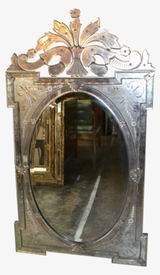 Venetian Etched Mirror - Antique