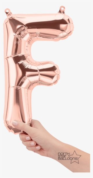F Rose Gold - 16" Airfill Only Number 5 - Rose Gold Number - Mylar