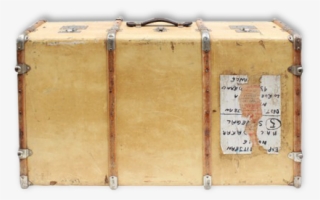 Vintage Leather Suitcase Parchment Vellum - Amsterdam
